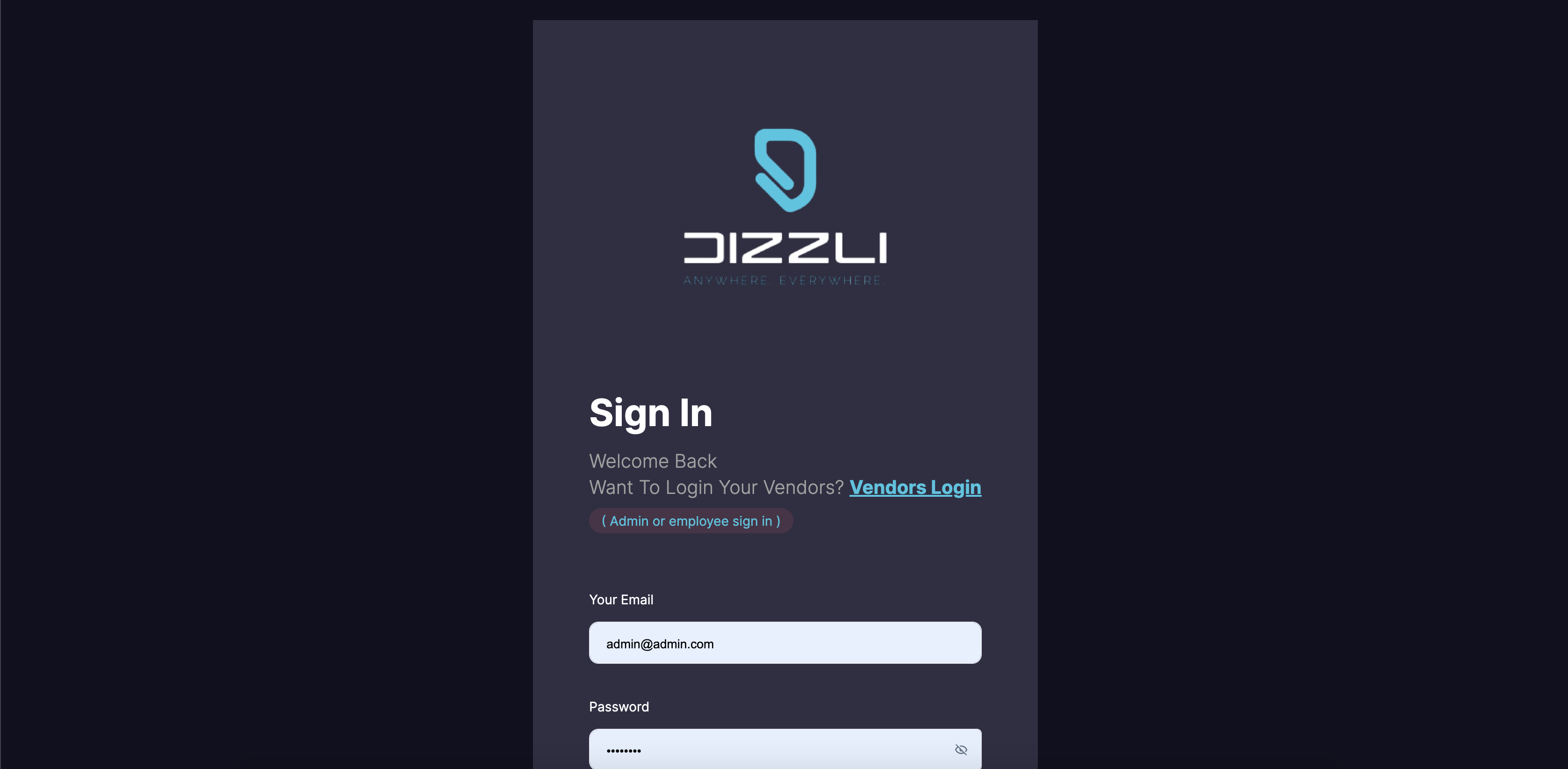 Dizzli Logistics Admin Panel